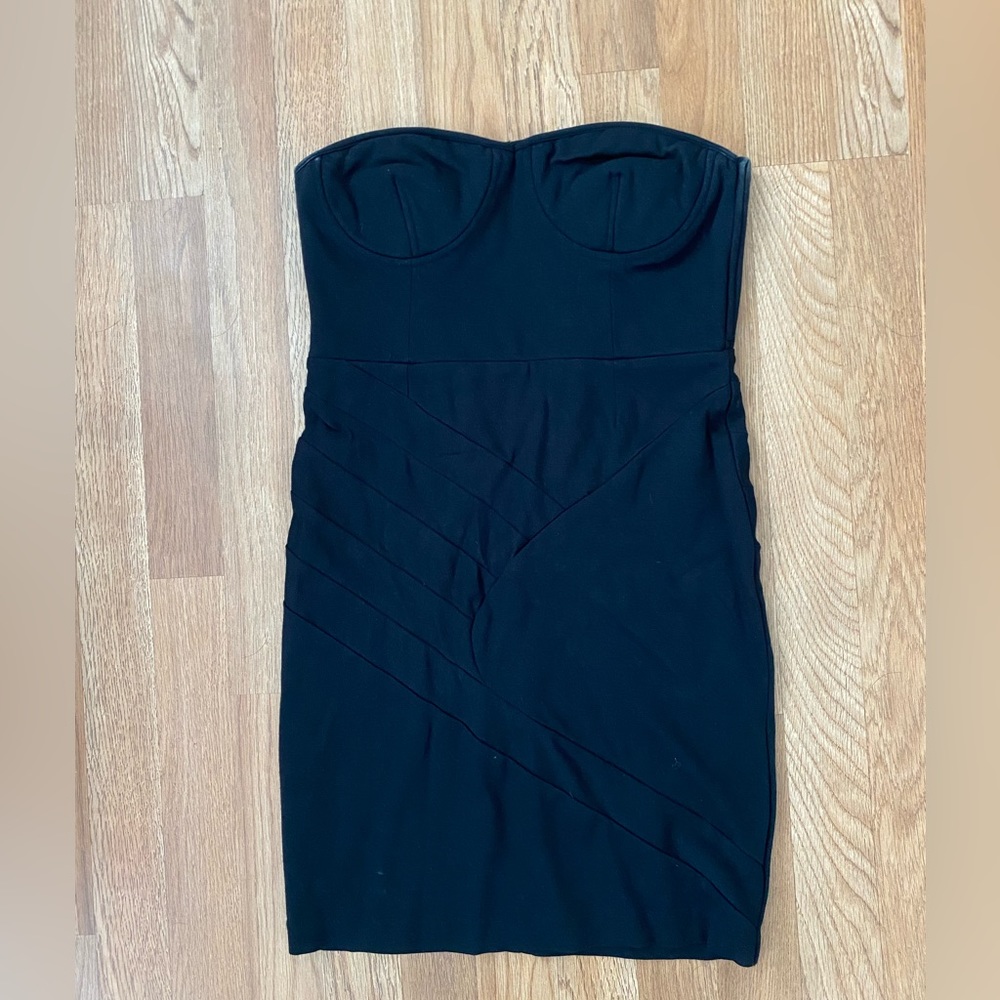Strapless Black Mini Dress